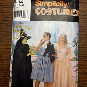 Simplicity Wizard of Oz Kids Costume - Black, Blue, Cream